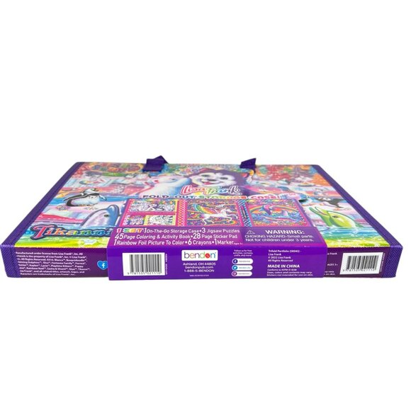 Lisa Frank Coloring & Activity Set w Fold Out Storage Case Puzzles 750 Stickers - Picture 5 of 10